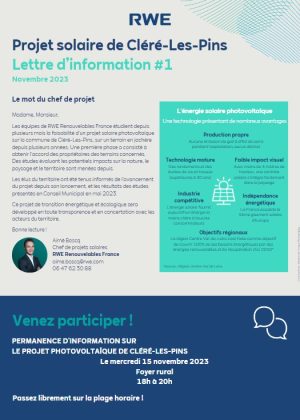 Lettre d'information n°1